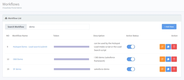 Workflow List